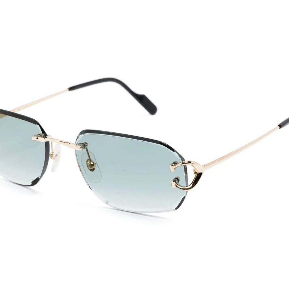 Cartier Blue and Gold Sunglasses - Picture 3 of 15